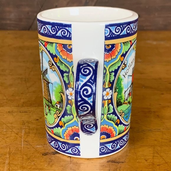 Vtg Agro Delfts Poly Holland Windmill Mug - Picture 7 of 11